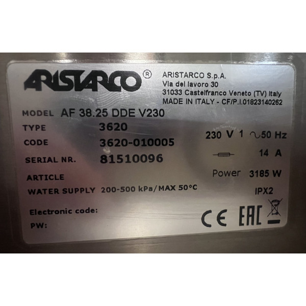 Aristarco AF 38.25 DDE industrial glass washer