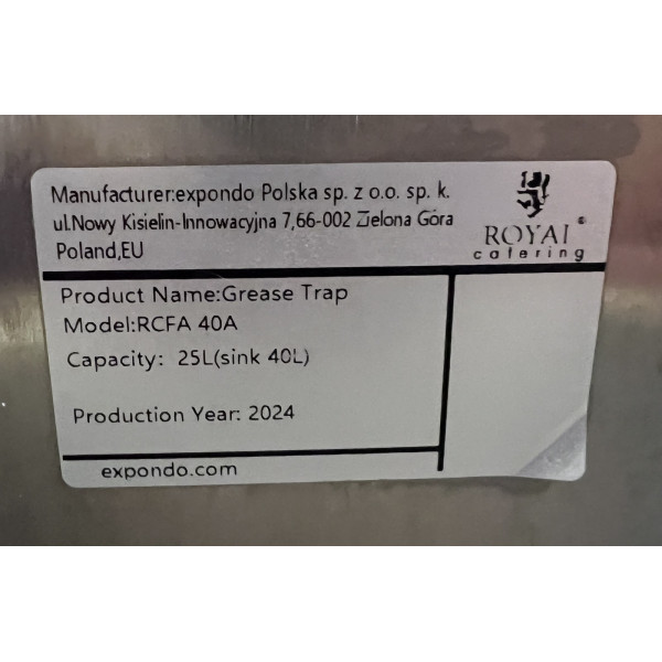 Lapač tukov ROYAL catering RCFA 40A