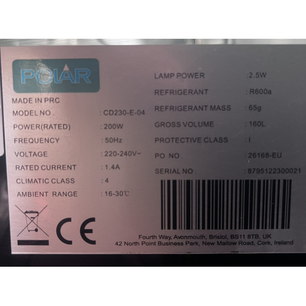 POLAR 160 l Asztali vitrin POLAR 160 l Asztali vitrin