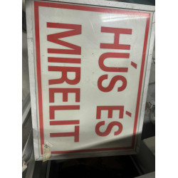 Werbetafel „Fleisch und Mirelit“