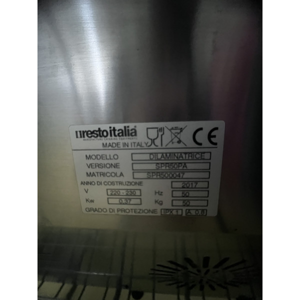 Resto Italia SPR 50 PA dough sheeter / pizza roller Resto Italia SPR 50 PA dough sheeter / pizza roller