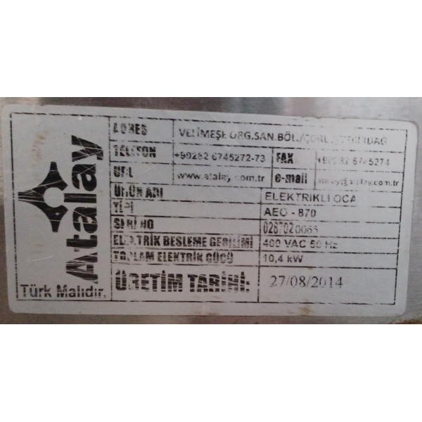 Atalay, 4 lapos elektromos tűzhely, alsó pakoló felülettel Atalay, 4 lapos elektromos tűzhely, alsó pakoló felülettel