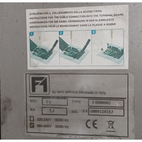 F4 egyaknás pizzakemence, új samott betéttel