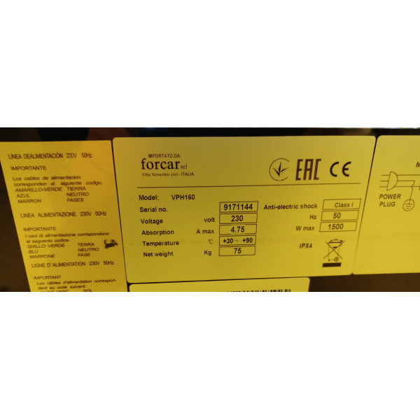 Forcar, melegentartó vitrines