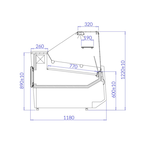 Bemutató darab. Igloo Luzon 1.56 W csemegepult, csemegehűtő