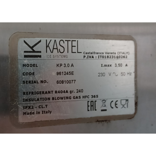 Kastel jéggép, vízhűtéses