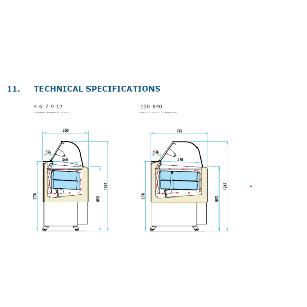 (ISA) Tefcold - FIJI 7 - Ventilated ice cream counter, ice cream counter, ice cream counter 7+7 jars (ISA) Tefcold - FIJI 7 - Ventilated ice cream counter, ice cream counter, ice cream counter 7+7 jars