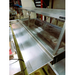 Warming rack with 5xGN1/1 structure and glass front Warming rack with 5xGN1/1 structure and glass front