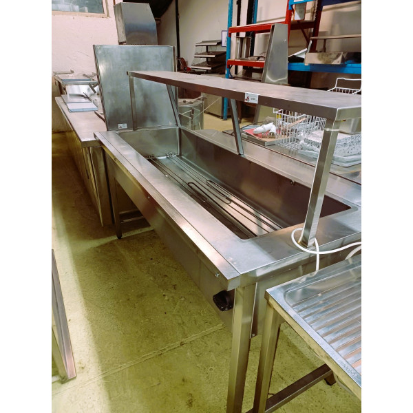 Warming rack with 5xGN1/1 structure and glass front Warming rack with 5xGN1/1 structure and glass front