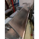 Stainless steel shelf with glass front 140x40cm