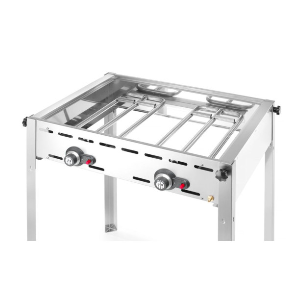 Green Fire 2 égőfejjel, HENDI, Profi Line, Zománcozott öntöttvas GN 1/1 sütőlap és sütőrács, 11,6kW, 740x615x(H)825mm 149508