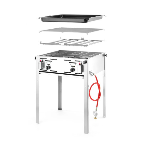 Gázüzemű Grill-Master Maxi, HENDI, 11,6kW, 650x540x(H)840mm 154717