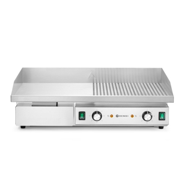 Sütőlap, félig sima, félig bordázott, HENDI, Budget Line, 400V/4400W, 720x460x(H)241mm 154991