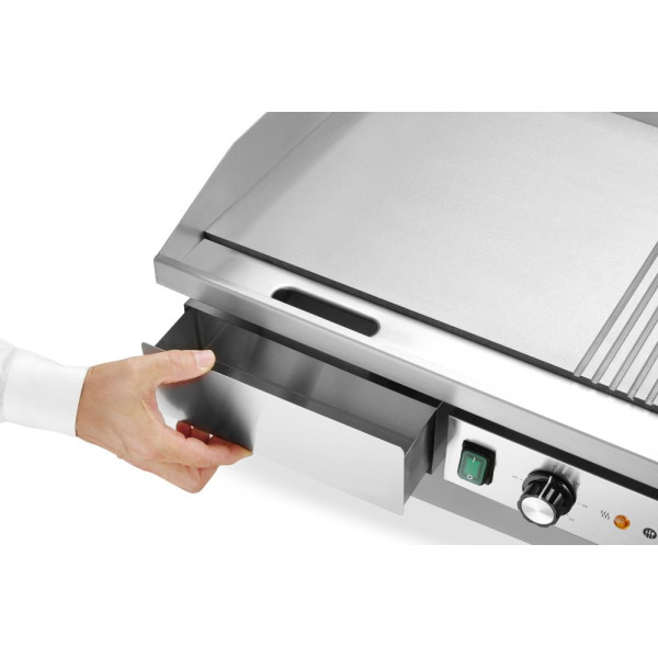 Sütőlap, félig sima, félig bordázott, HENDI, Budget Line, 400V/4400W, 720x460x(H)241mm 154991