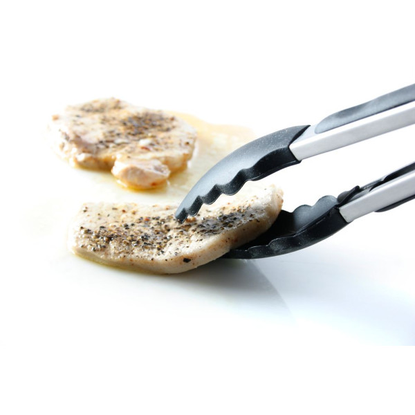 Szervírozó csipesz, HENDI, Fekete, (L)267mm 171301