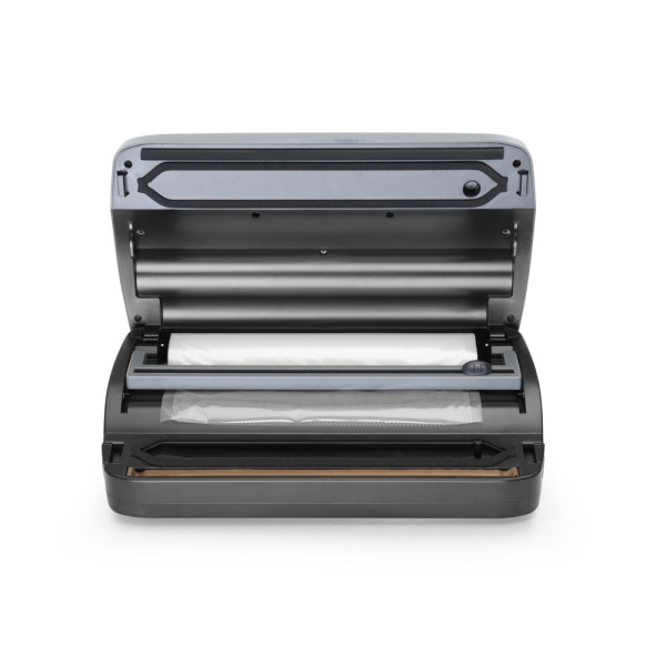 Fóliacsíkos vákuumcsomagoló gép tekercsadagolóval, HENDI, Budget Line, 220-240V/100W, 385x205x(H)95mm 201626