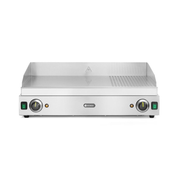 Szeletsütő lap, HENDI, Profi Line, 2/3 sima, 1/3 bordázott, 230V/3500W, 697x474x(H)241mm 203163