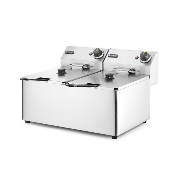 Olajsütő Kitchen Line - 2x 8L, HENDI, Kitchen Termékcsalád, 16L, 230V/7000W, 542x430x(H)351mm 205839