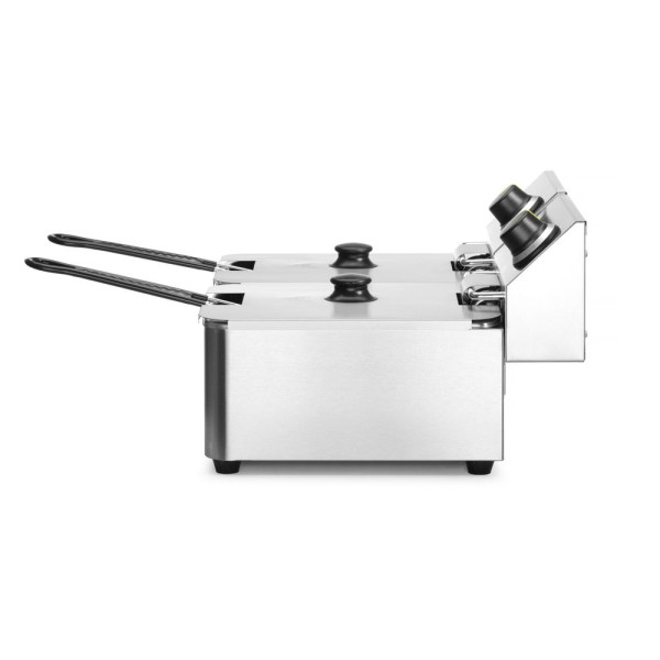 Olajsütő Kitchen Termékcsalád - 2x 6L, HENDI, Kitchen Termékcsalád, 12L, 230V/6600W, 550x430x(H)305mm 205853