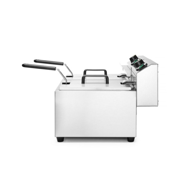 Olajsütő Profi Line - 2 x 8 L, HENDI, Profi Line, 16L, 230V/7000W, 605x460x(H)369mm 207307