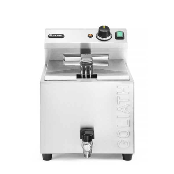 HENDI GOLIATH olajsütő leeresztő csappal, HENDI, 10L, 400V/10200W, 300x585x(H)392mm 209431