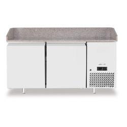 Pizzahűtő asztal gránit munkafelülettel, 2 ajtós, Arktic, 250L, Gránit, 230V/250W, 1510x800x(H)875mm 220245