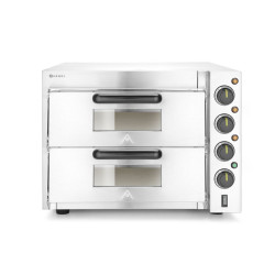 Kétszintes pizzasütő 3000W, HENDI, Ezüst, 230V/3000W, 580x560x(H)435mm 220283