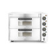 Kétszintes pizzasütő 3000W, HENDI, Ezüst, 230V/3000W, 580x560x(H)435mm 220283
