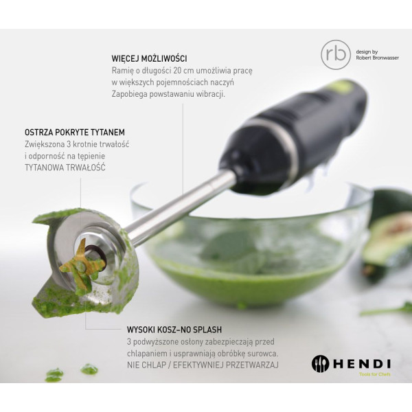 Botmixer HENDI BLEND, HENDI, designed by Robert Bronwasser, 220-240V/250W, ⌀71x(H)450mm 222157