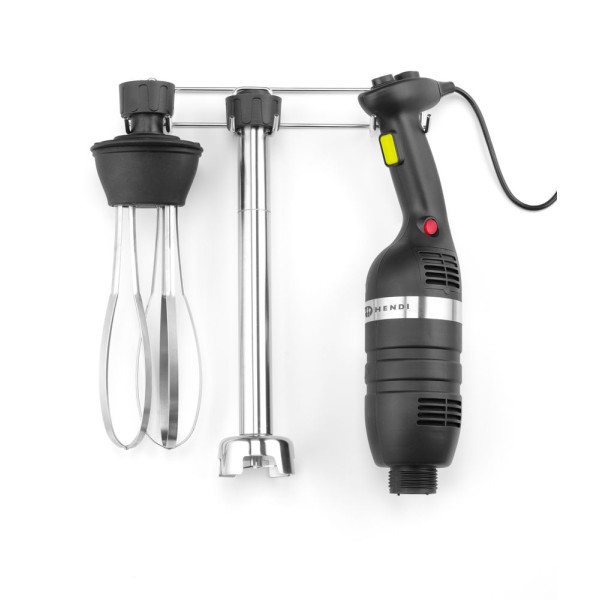 Beállítás: Stiftmixer 350 változtatható sebességgel + habverővel + falra szerelhető tartóval, HENDI, Kitchen Termékcsalád, Fekete, 230V/350W, 110x324x(H)816mm 222393