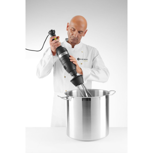 Beállítás: Stiftmixer 350 változtatható sebességgel + habverővel + falra szerelhető tartóval, HENDI, Kitchen Termékcsalád, Fekete, 230V/350W, 110x324x(H)816mm 222393