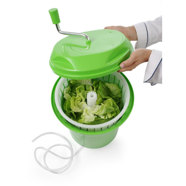 Saláta centrifuga, HENDI, 12L, Zöld, ⌀335x(H)430mm 222553