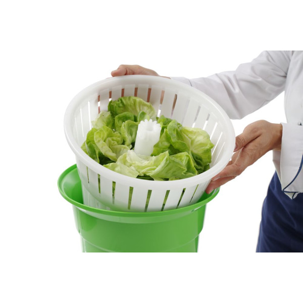 Saláta centrifuga, HENDI, 12L, Zöld, ⌀335x(H)430mm 222553