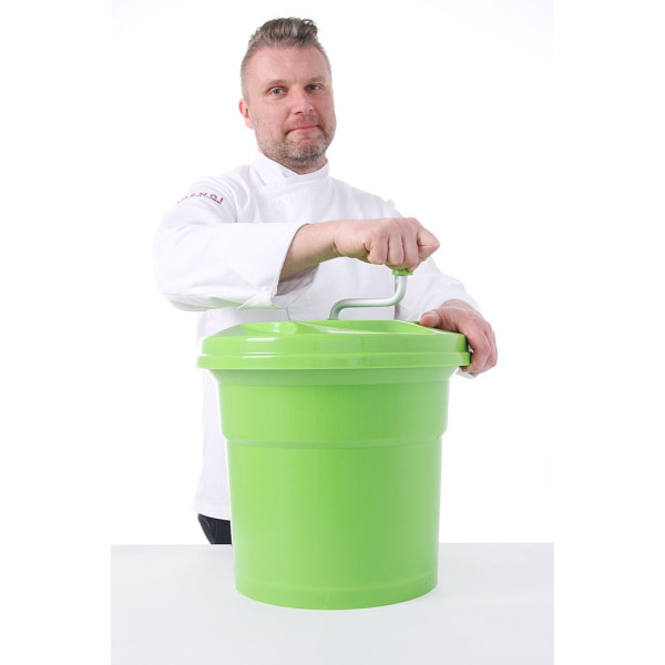 Saláta centrifuga, HENDI, 12L, Zöld, ⌀335x(H)430mm 222553