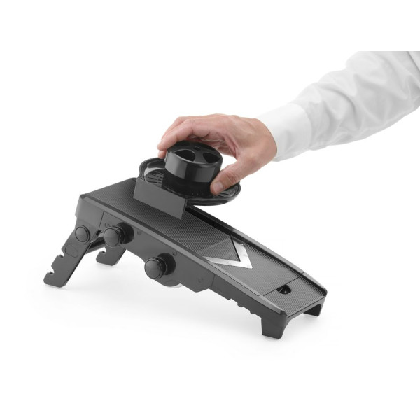 Mandolin V-típusú, HENDI, Fekete, 130x335x(H)75mm 222614