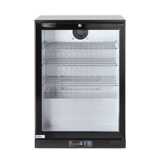 Egyajtós, pult alá helyezhető bárhűtő, italok hűtésére., Arktic, 105L, Fekete, 220-240V/120W, 600x530x(H)865mm 226568