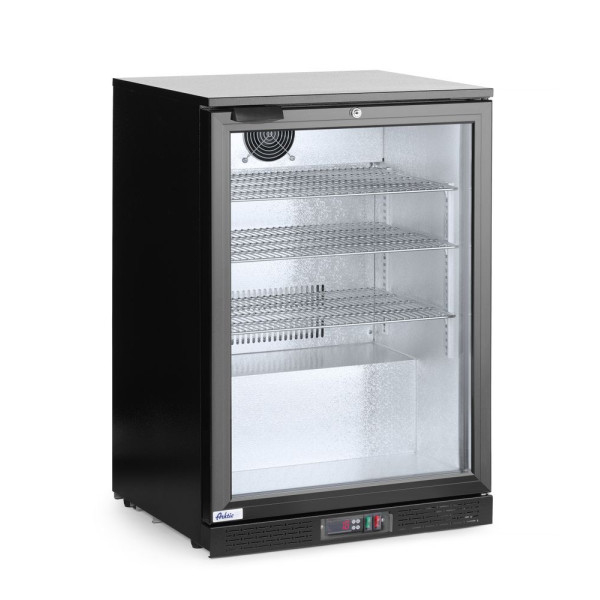 Egyajtós, pult alá helyezhető bárhűtő, italok hűtésére., Arktic, 105L, Fekete, 220-240V/120W, 600x530x(H)865mm 226568