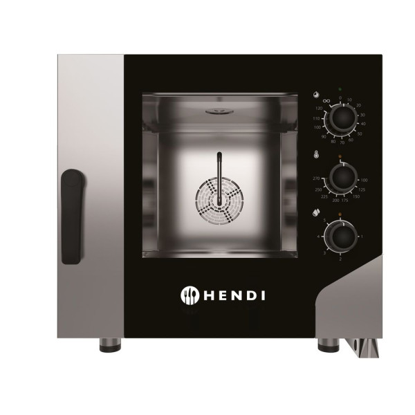 Hőlégbefúvásos gőzsütő VEZÉRLÉS 5x GN 1/1, HENDI, GN 1/1, 400V/7800W, 730x855x(H)700mm 229583