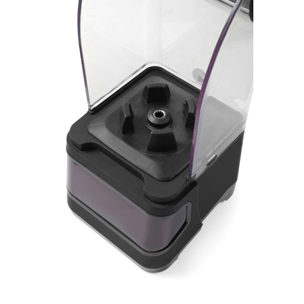 Digitális bár turmixgép hangszigetelő burkolattal, HENDI, 2,5L, Fekete, 220-240V/1680W, 250x300x(H)546mm 230695
