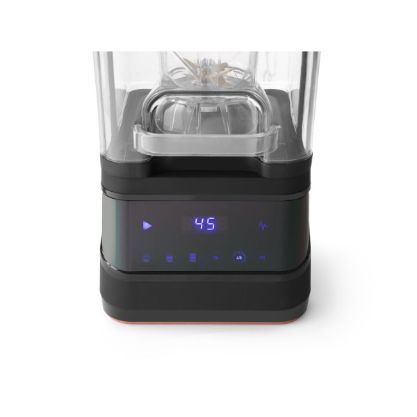 Digitális bár turmixgép hangszigetelő burkolattal, HENDI, 2,5L, Fekete, 220-240V/1680W, 250x300x(H)546mm 230695