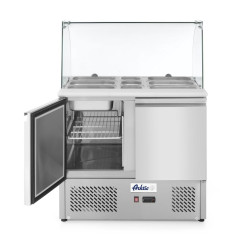 Kétajtós salátahűtő pult üveggel 300L, Arktic, 230V/310W, 912x702x(H)1330mm 232781