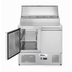 Kétajtós salátahűtő pult emelt GN bemutatórésszel 300L, Arktic, 230V/310W, 900x702x(H)1265mm 232880