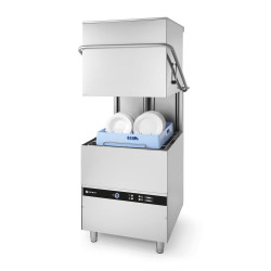 Mosogatógép párakezelő funkcióval 50x50 - elektromechanikus vezérlés, HENDI, mosogatószer adagoló szivattyúval, 400V/8600W, 745x903x(H)1406mm 233061