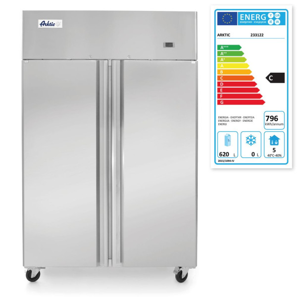 Hűtőszekrény 2 ajtóval, 900 L, Arktic, Profi Line, 230V/450W, 1200x740x(H)1950mm 233122