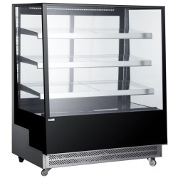 Bemutató vitrin 3 döntött polccal, Arktic, 650L, Fekete, 230V/490W, 1200x833x(H)1460mm 233320