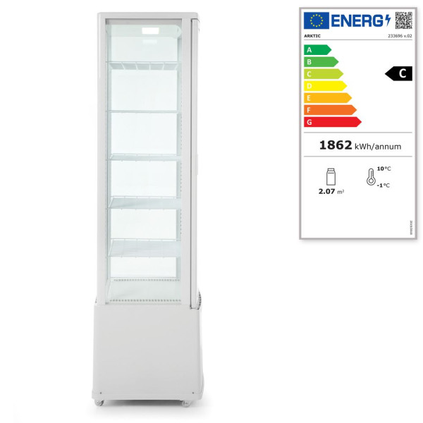 Bemutató vitrin 270L, Arktic, Fehér, 230V/290W, 556x526x(H)1913mm 233696