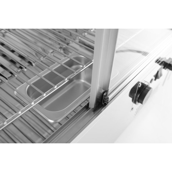 Asztali melegentartó vitrin, HENDI, 120 liter, 230V/1100W, 685x575x(H)680mm 233726