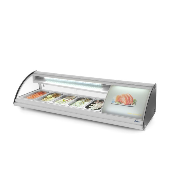 Sushi hűtőpult 5x GN 1/3, Arktic, 230V/160W, 1307x445x(H)327mm 233757