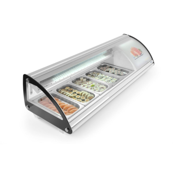 Sushi hűtőpult 5x GN 1/3, Arktic, 230V/160W, 1307x445x(H)327mm 233757