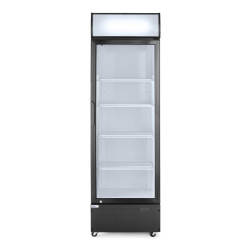 Hátulról megvilágított panellel rendelkező hűtőszekrény, egyajtós, Arktic, 254L, Fekete, 220-240V/250W, 578x605x(H)1980mm 233788